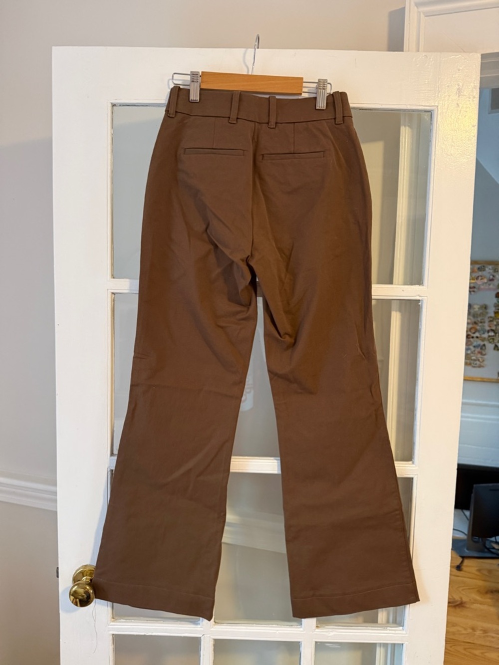 Everlane Flare Brown Trousers - Picture 5 of 8